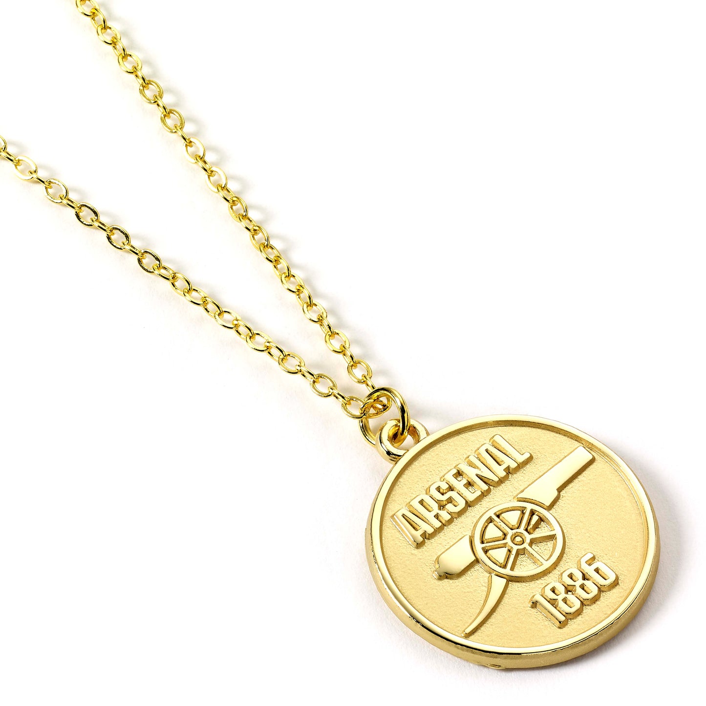 Arsenal Football Club Gold Finish Crest Necklace