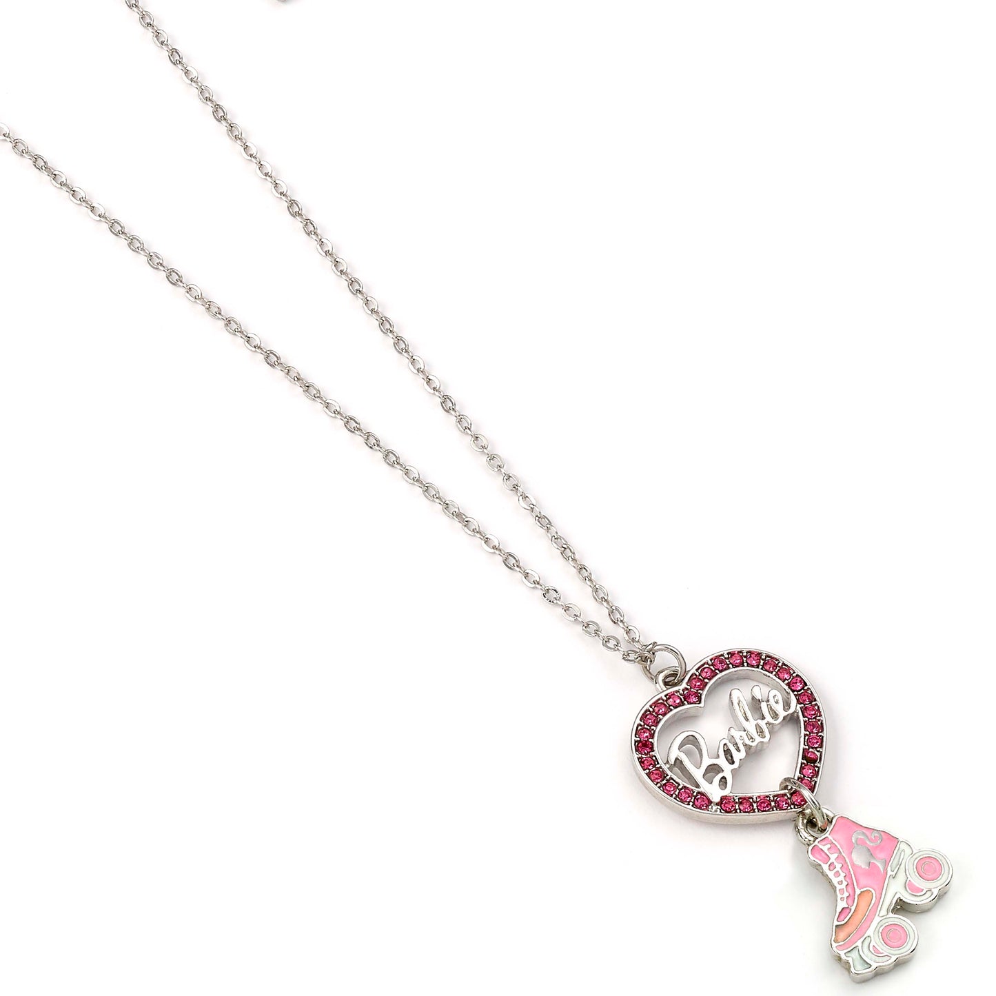 Barbie™️ Crystal Heart and Roller Skate Necklace