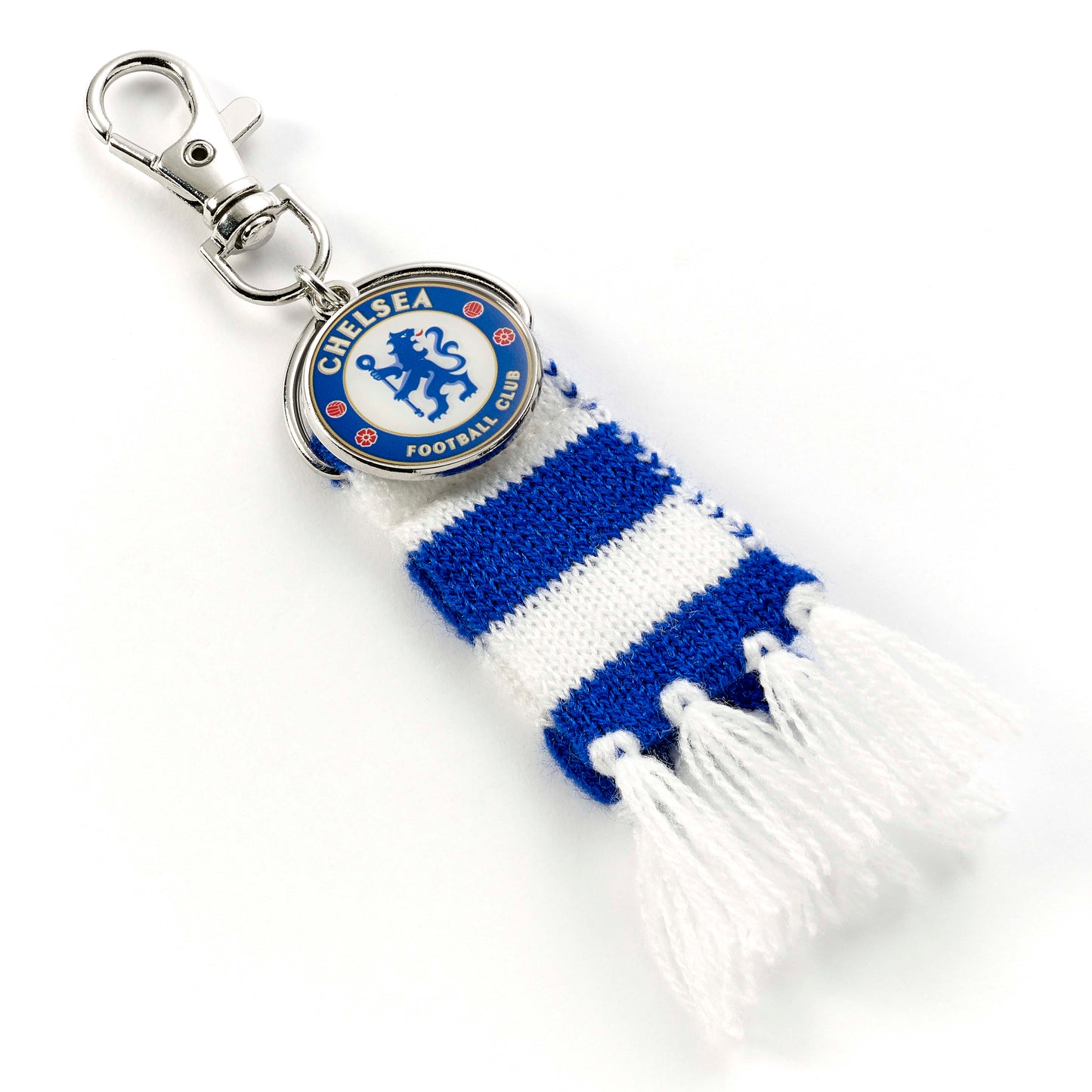 Chelsea Football Club Blue Stripe Scarf and Crest Backpack Hanger