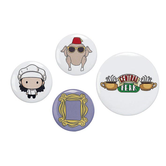 Friends the TV Series Monica Button Badge Set - Purple