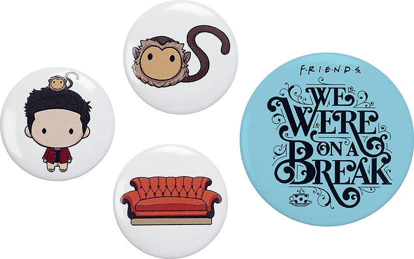Friends the TV Series Ross Button Badge Set - Blue