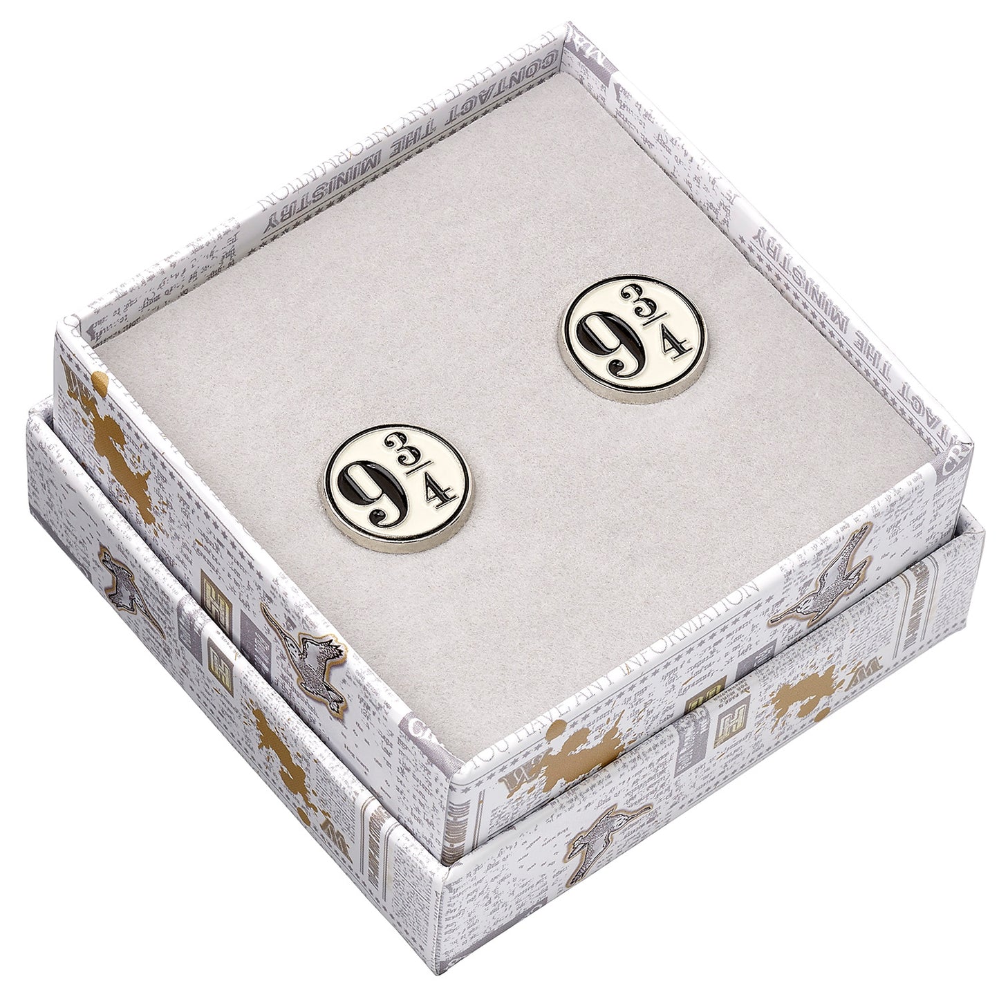 Harry Potter Men's Platform 9 3/4 Cufflinks - Silver