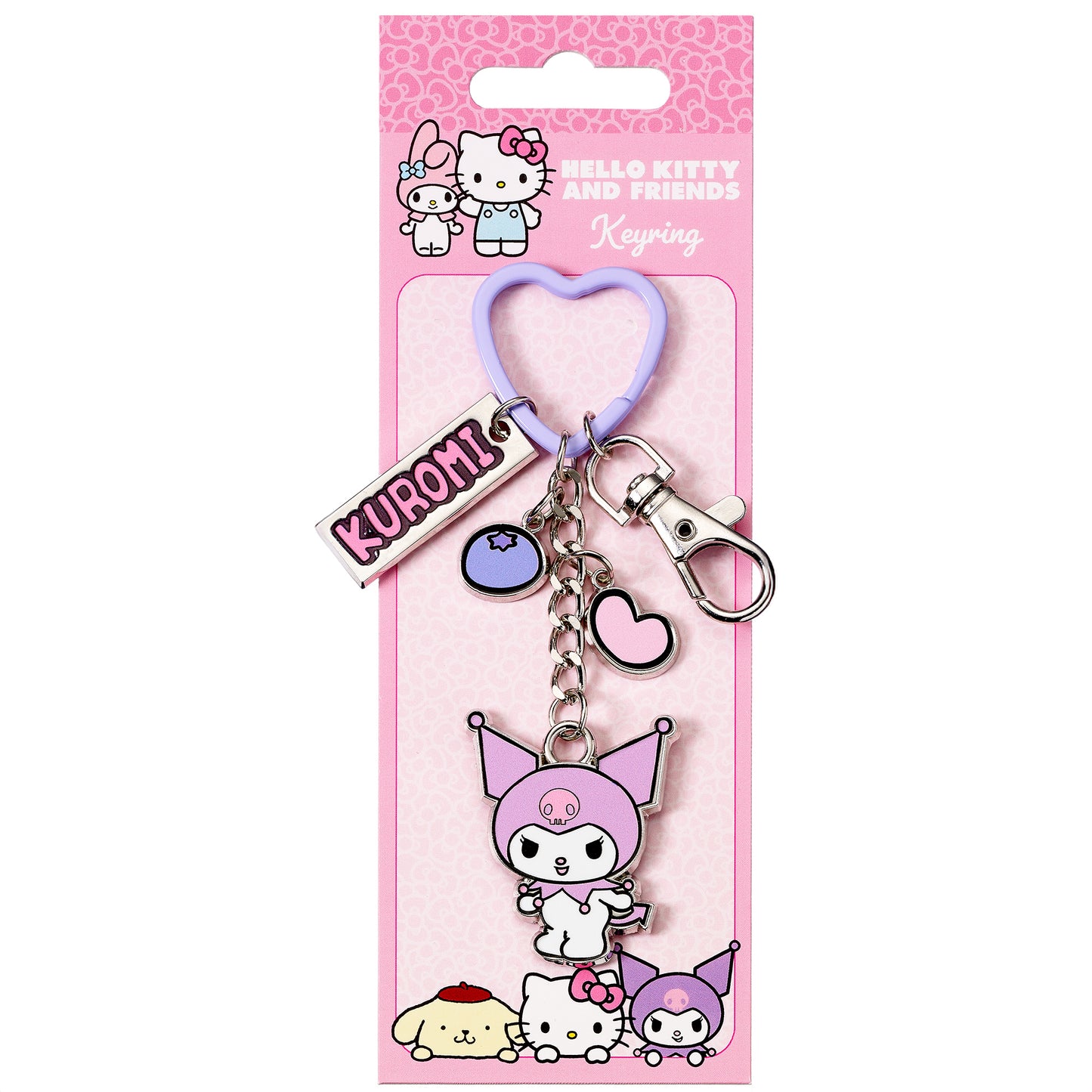 Hello Kitty Kuromi Keyring With Charms