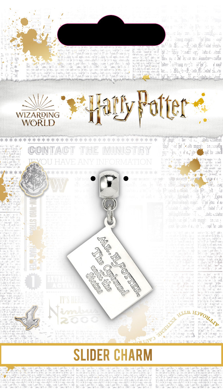 Harry Potter Hogwarts Acceptance Letter Slider Charm - Silver