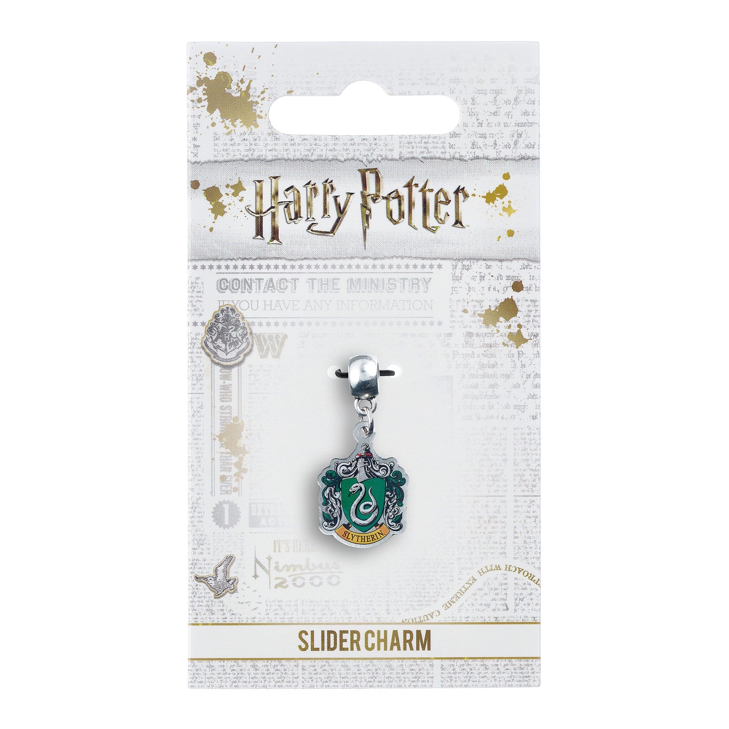 Harry Potter Slytherin Crest Slider Charm - Green