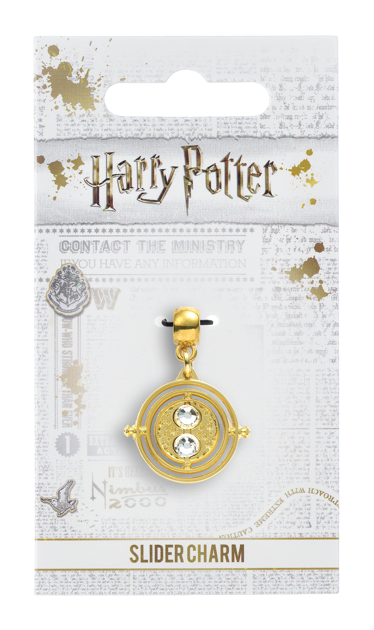 Harry Potter Fixed Time Turner Slider Charm - Gold