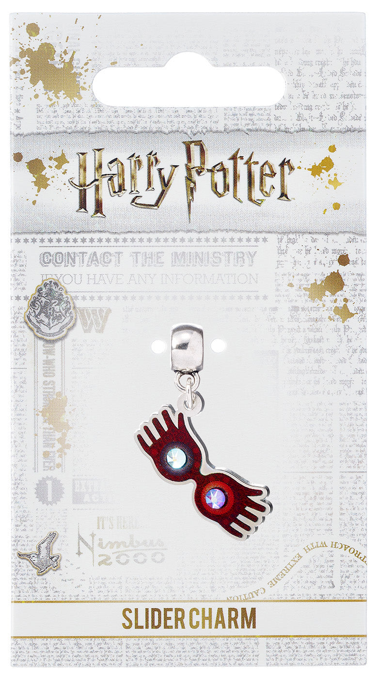 Harry Potter Luna Lovegood Glasses Slider Charm - Silver