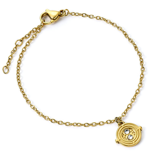 Harry Potter Time Turner Stainless Steel Gold Chain Bracelet