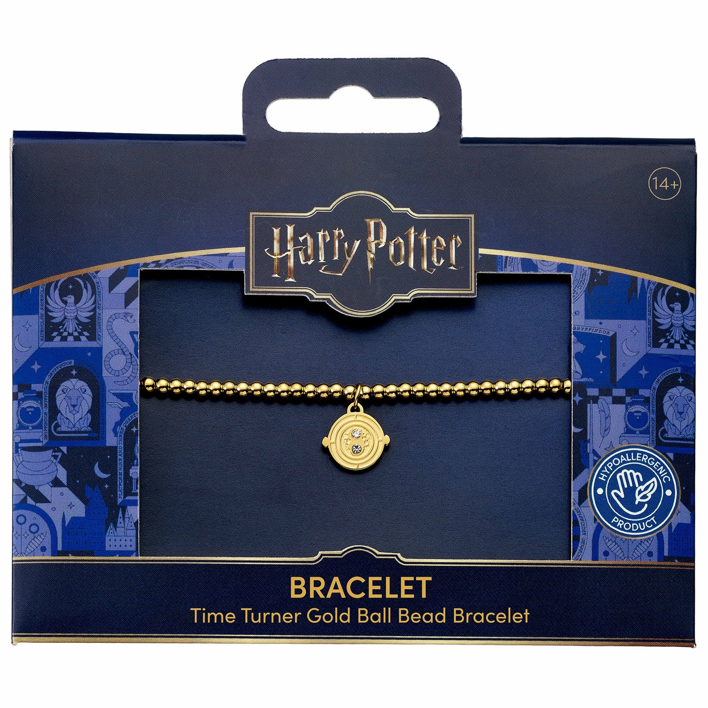 Harry Potter Stainless Steel Time Turner Gold Ball Bead Bracelet