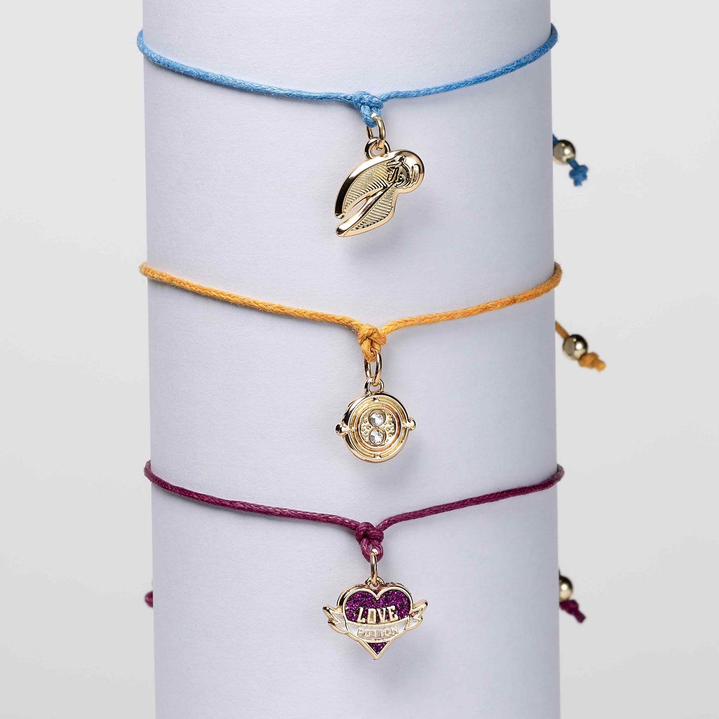 Harry Potter Golden Snitch, Love Potion & Time Turner Friendship Bracelet Set