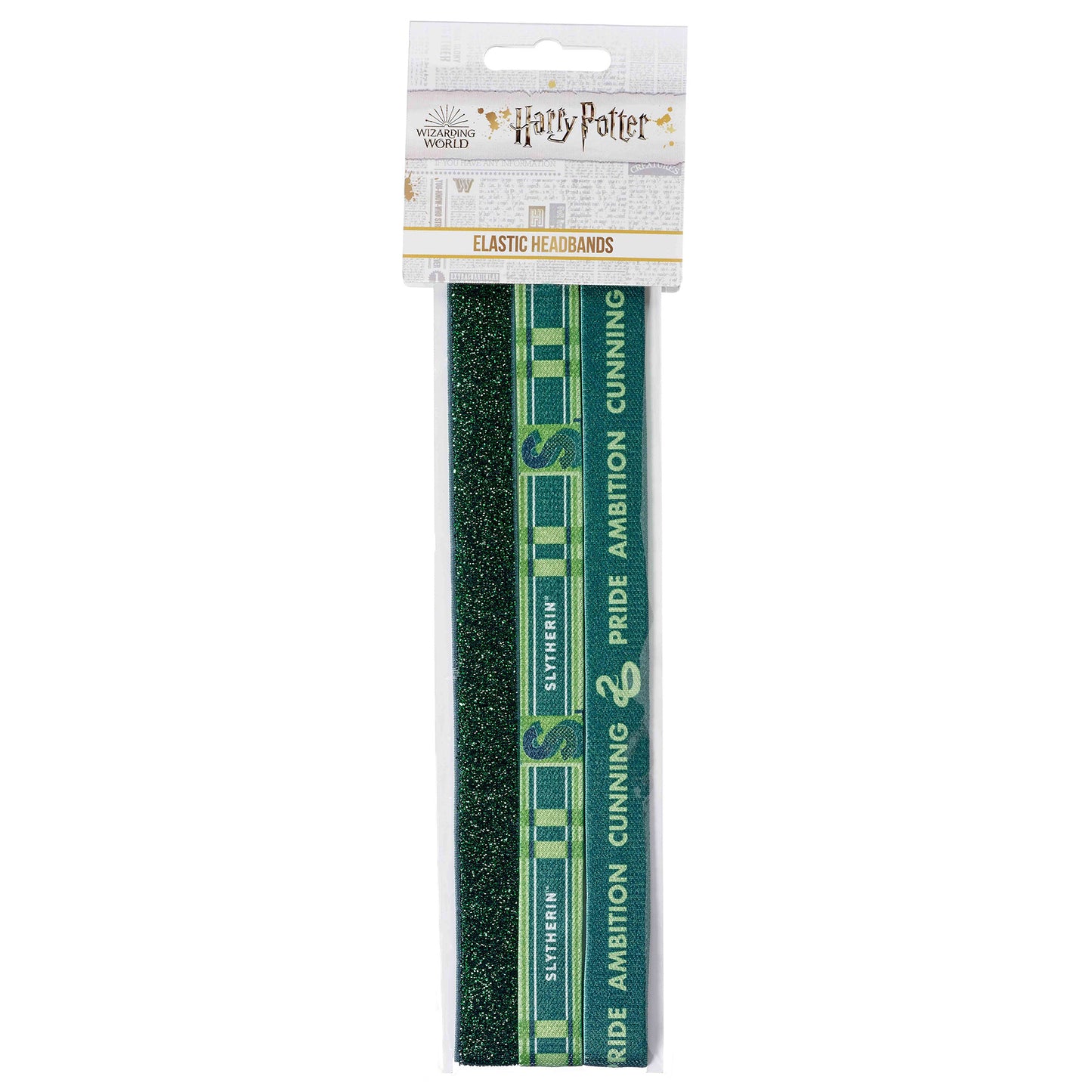 Kellica Official Harry Potter Slytherin Elastic Headband Set