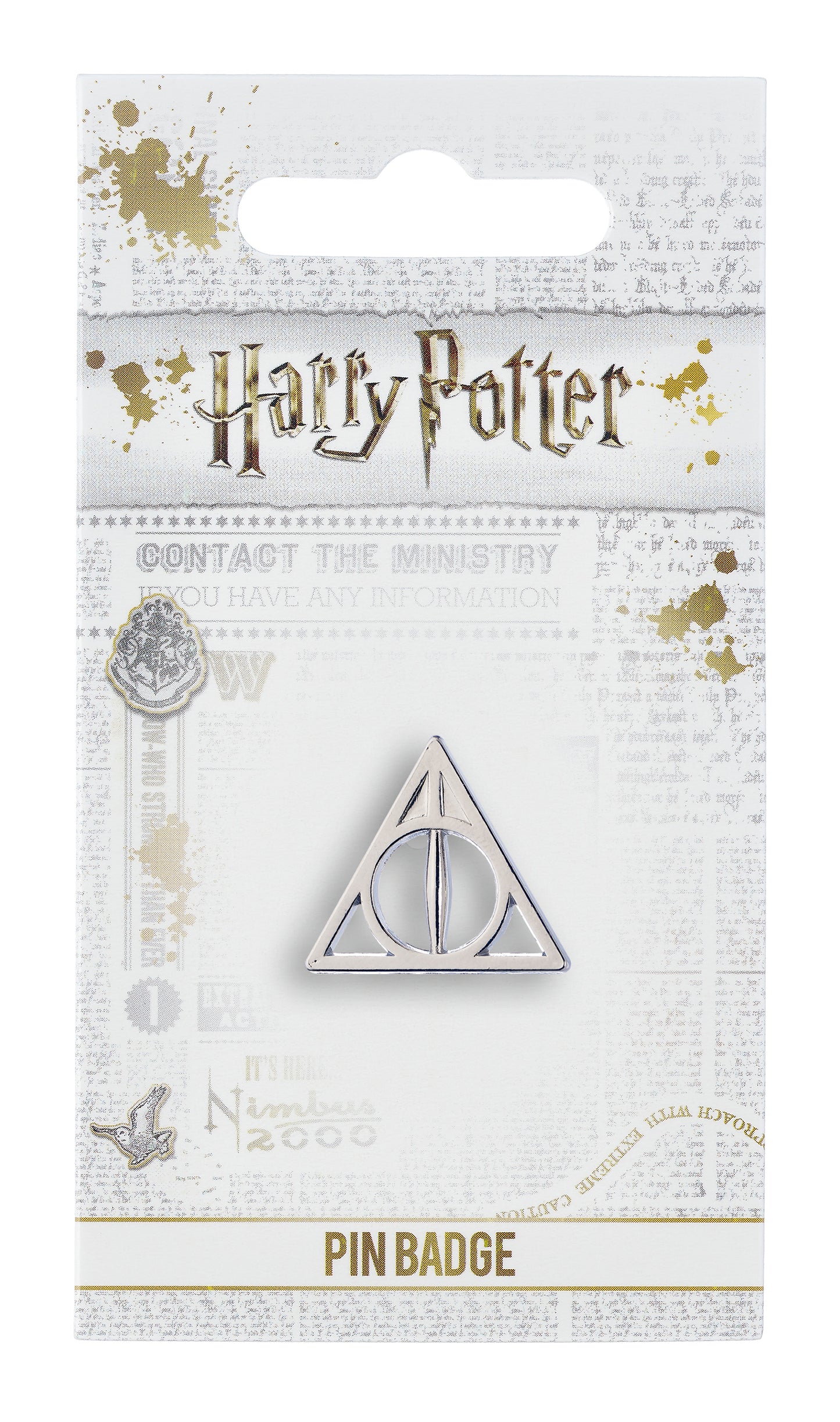 Harry Potter Deathly Hallows Pin Badge - Silver