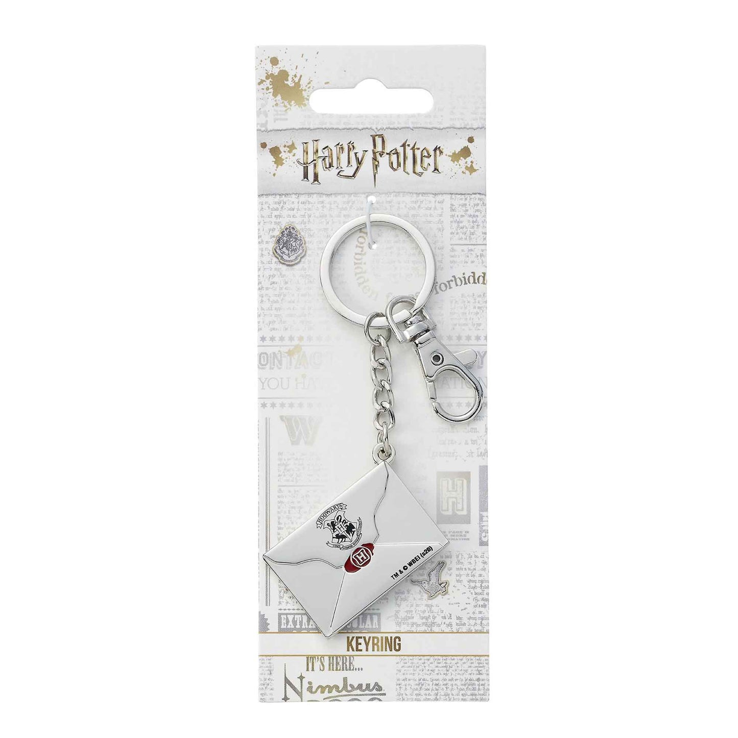 Harry Potter Hogwarts Acceptance Letter Keyring - Silver