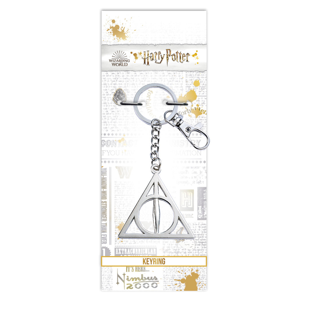 Harry Potter Deathly Hallows Keyring - Silver