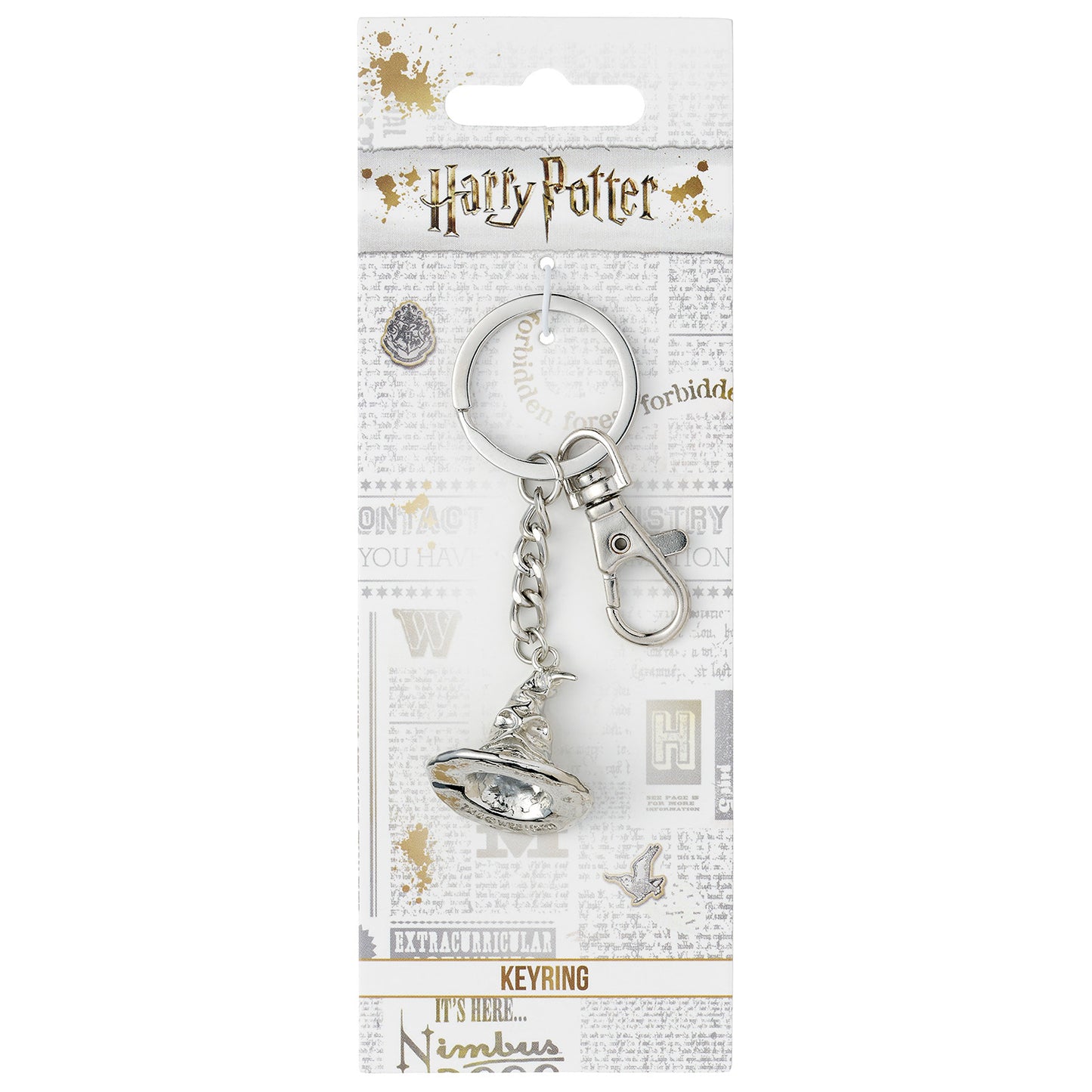 Harry Potter 3D Sorting Hat Keyring - Silver