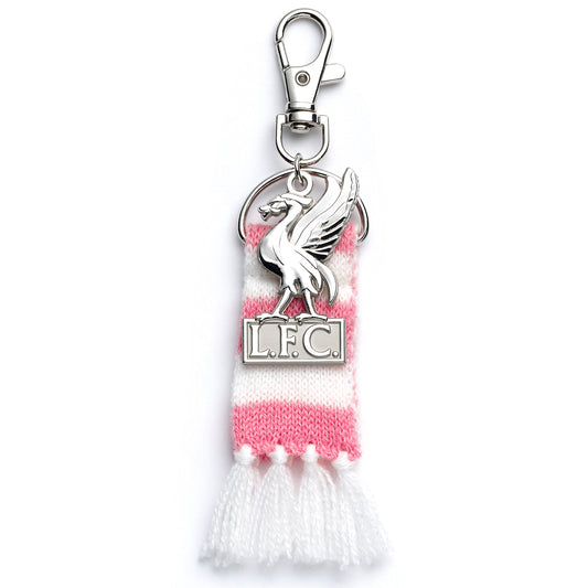 Liverpool Football Club Pink Stripe Scarf & Liver bird Backpack Hanger