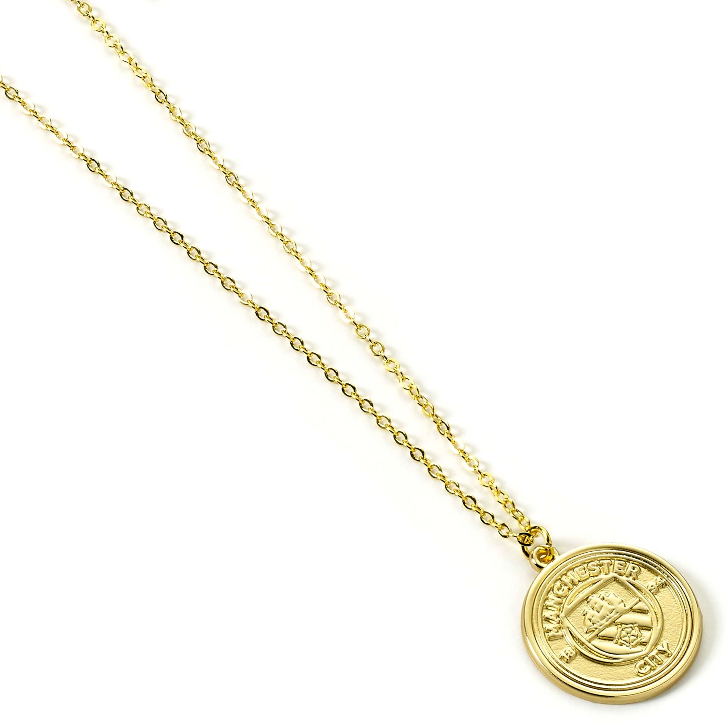 Manchester City Football Club Gold Tone Crest Necklace
