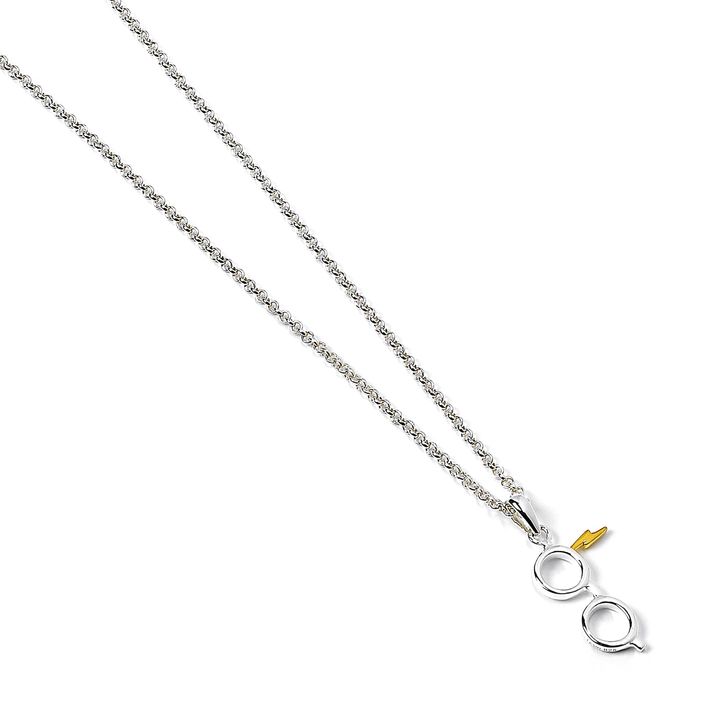 Harry Potter Glasses and Lightning Bolt Scar Glasses Necklace - Sterling Silver