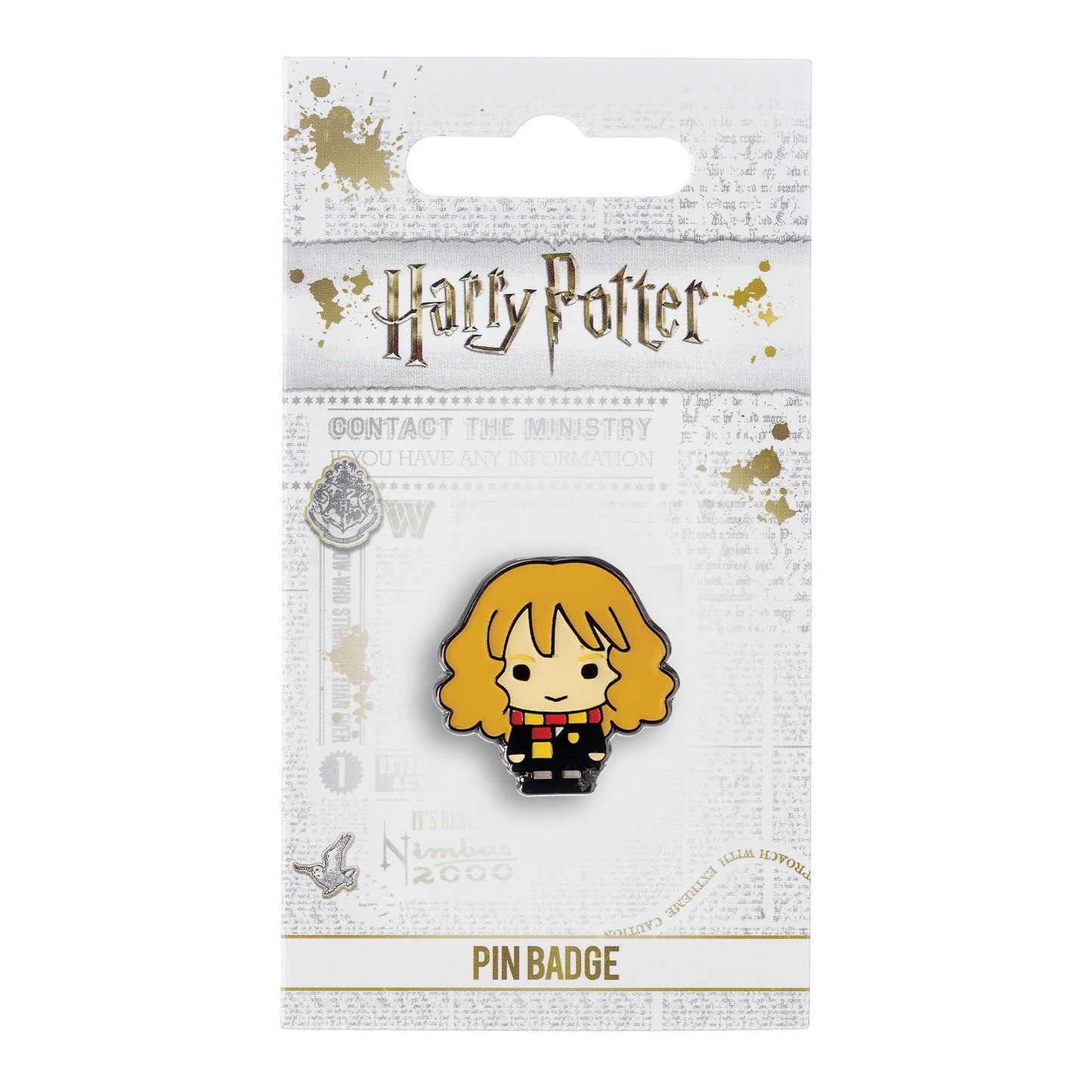Harry Potter Hermione Granger Chibi Style Pin Badge - Yellow