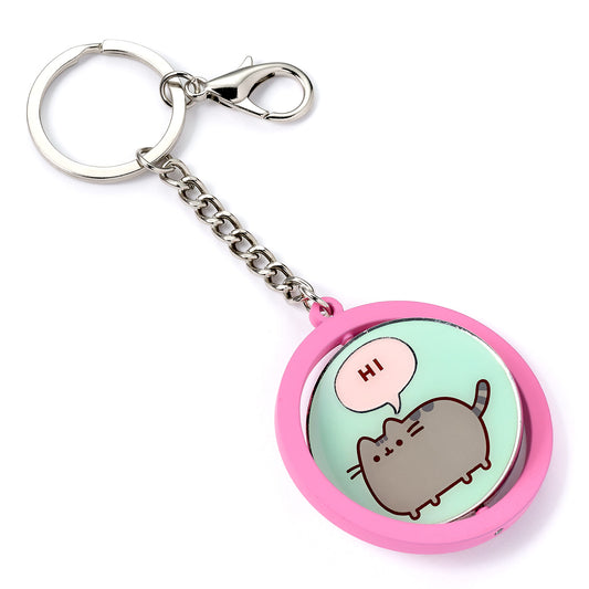 Pusheen the Cat "Hi , Bye" Spinning Keyring