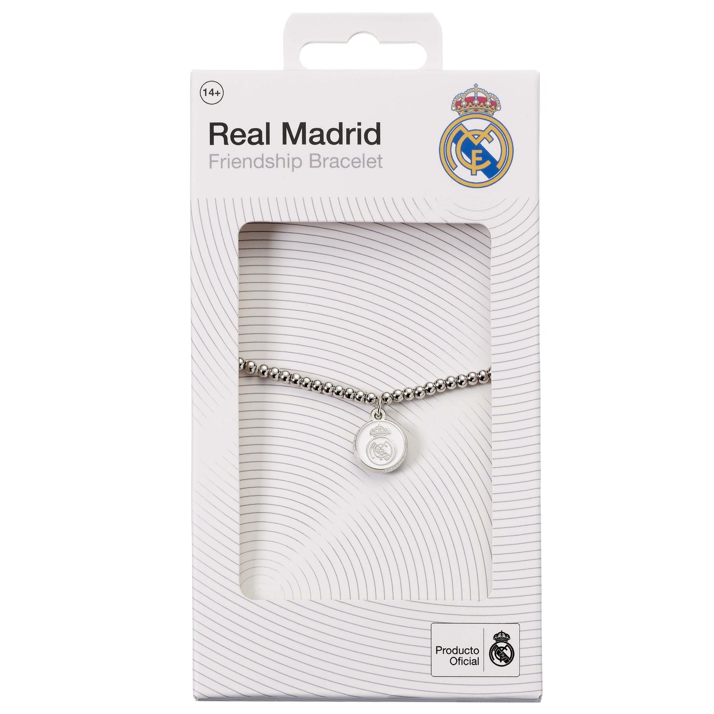 Real Madrid Silver Tone Disc Ball Bead Bracelet