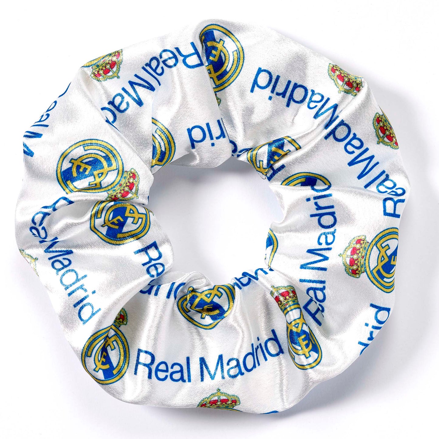 Real Madrid Blue and Yellow Logo Hair Scrunchie