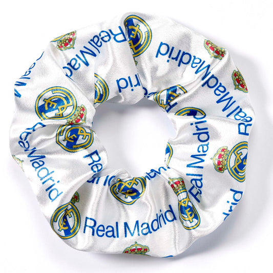 Real Madrid Blue and Yellow Logo Hair Scrunchie