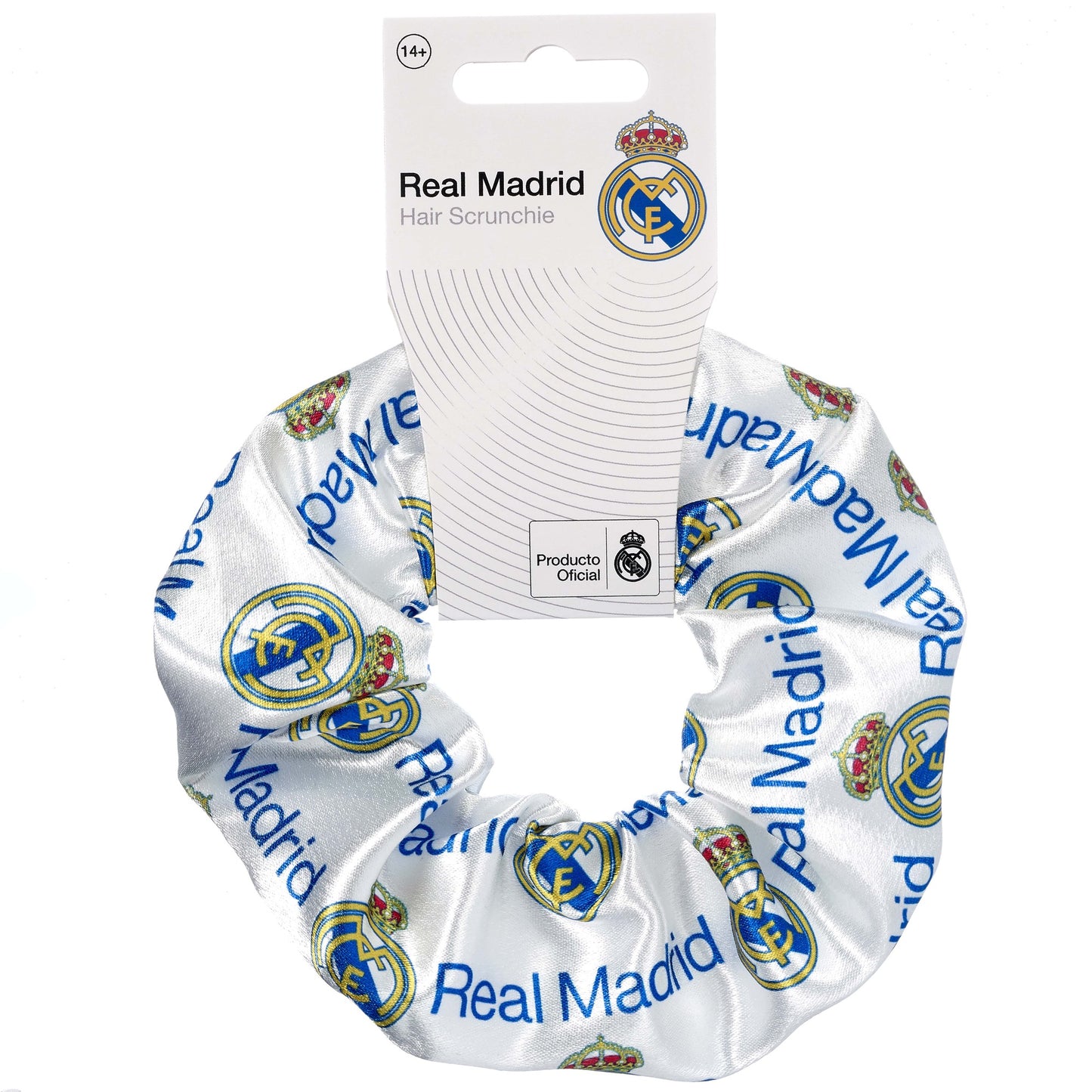 Real Madrid Blue and Yellow Logo Hair Scrunchie