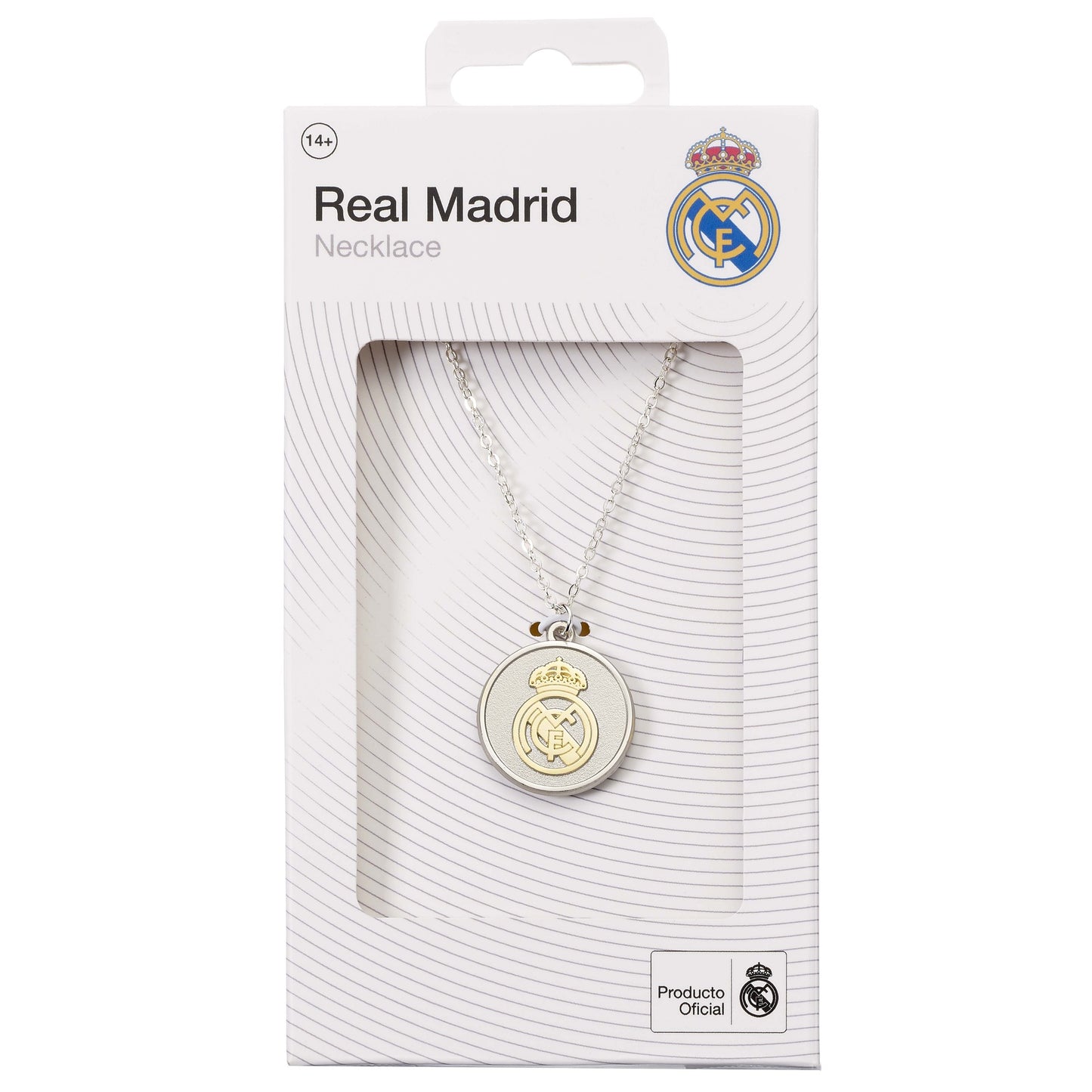 Real Madrid Silver Tone Pendant with Crest Necklace