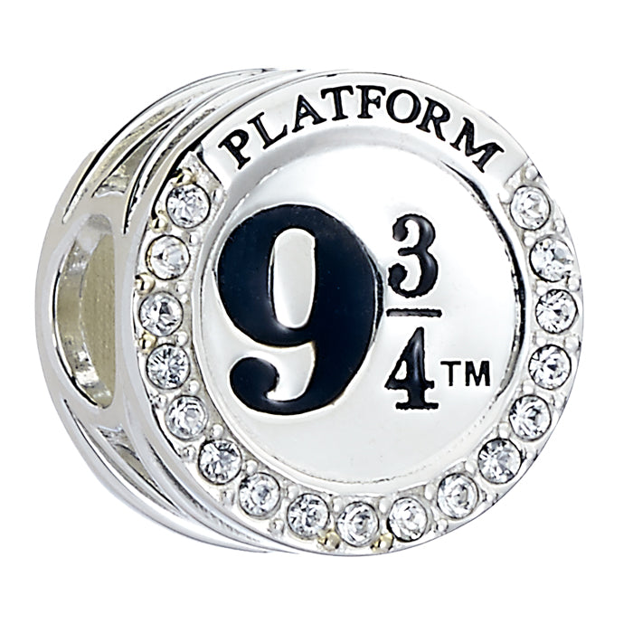 Harry Potter Platform 9 3/4 Charm Bead Embellished with Crystals - Sterling Silver