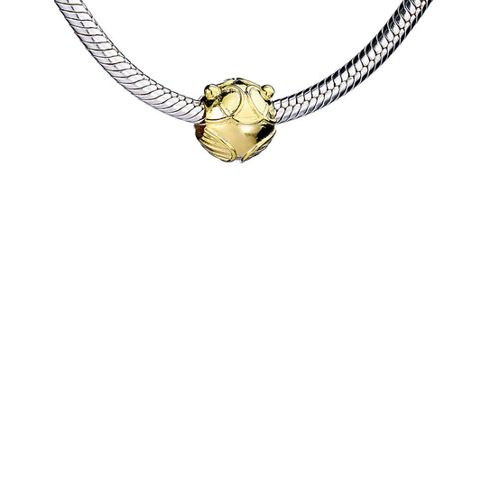 Harry Potter Golden Snitch Spacer Bead - Gold Plated Sterling Silver