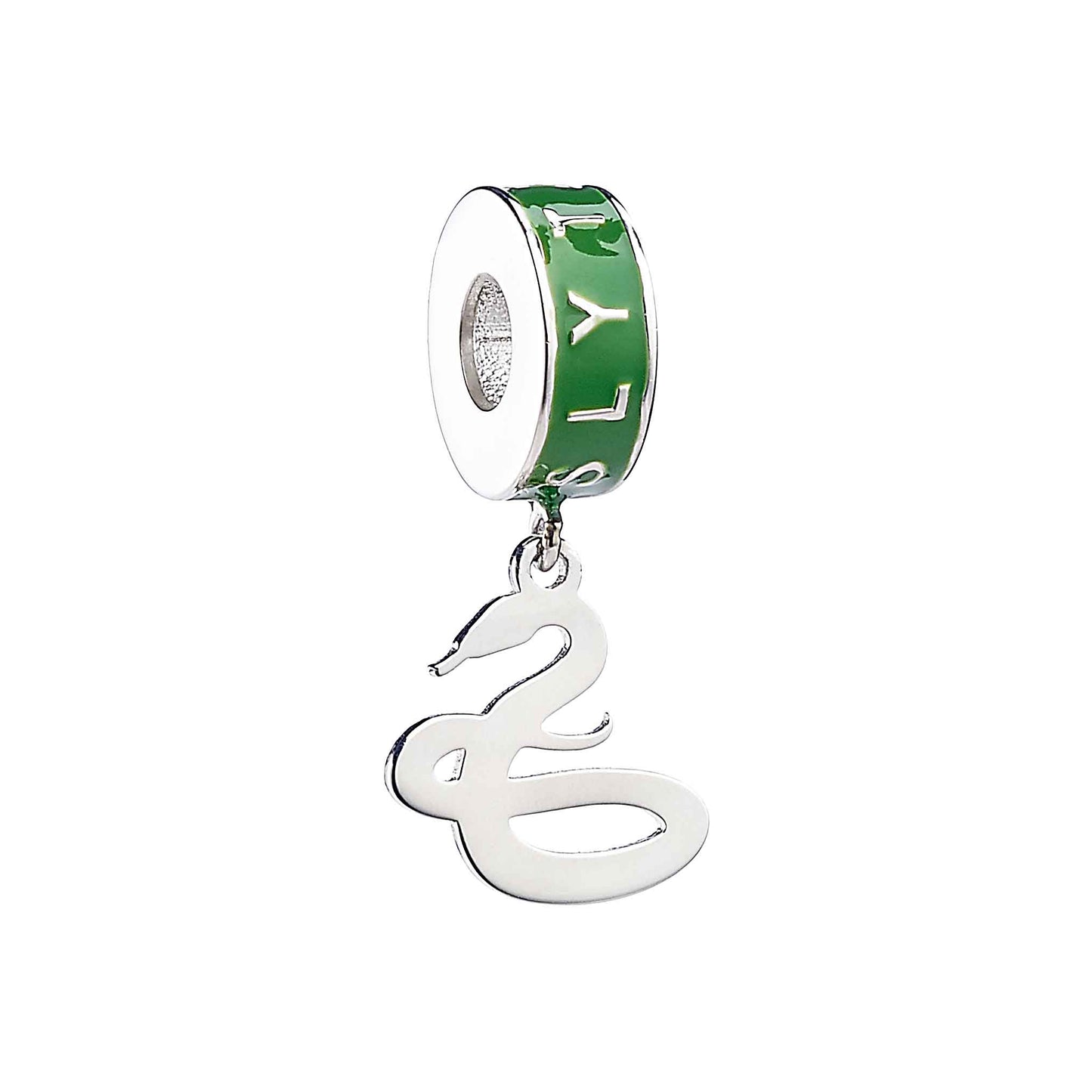 Harry Potter Sterling Silver Slytherin House Slider Charm