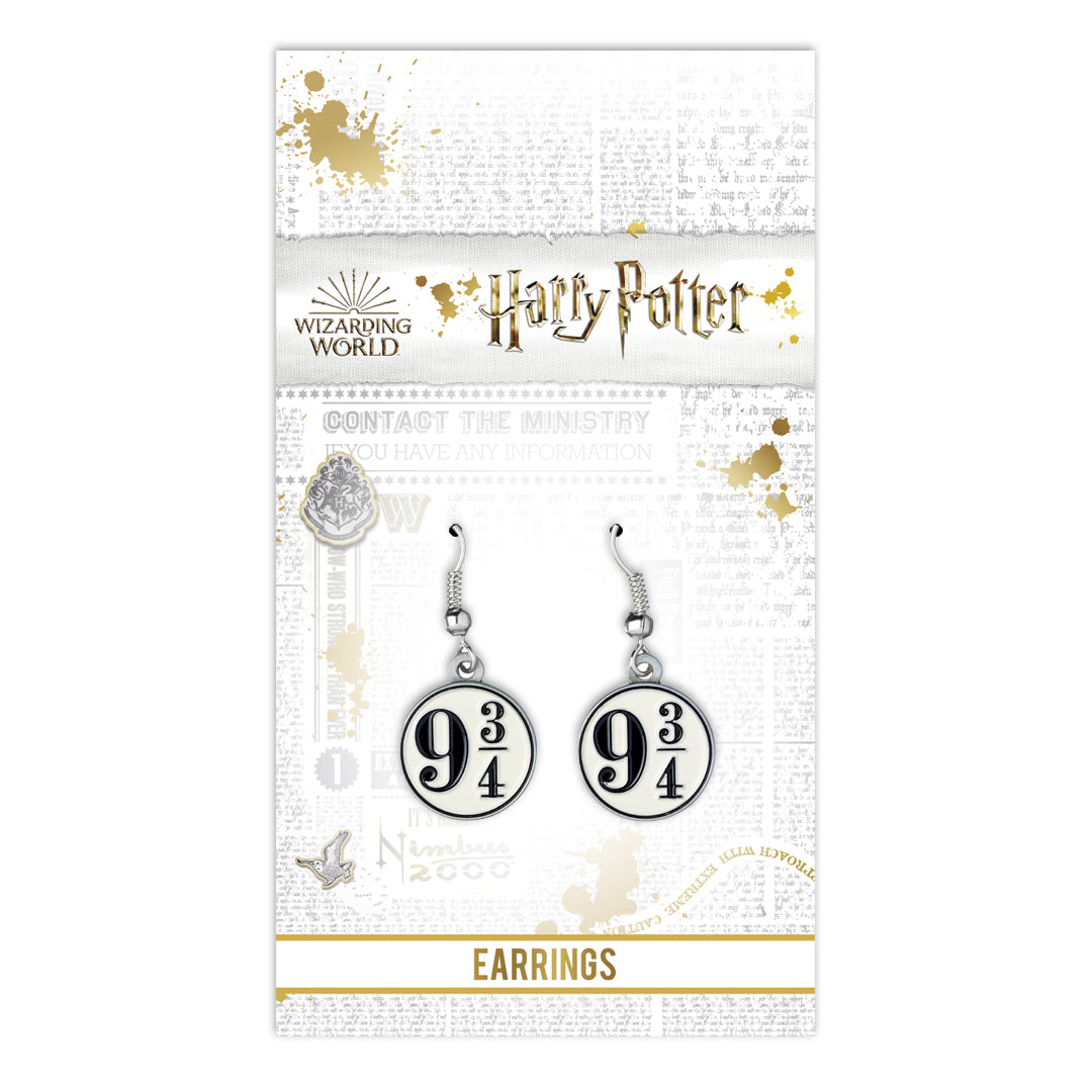 Harry Potter Platform 9 3/4 Drop Earrings - Silver