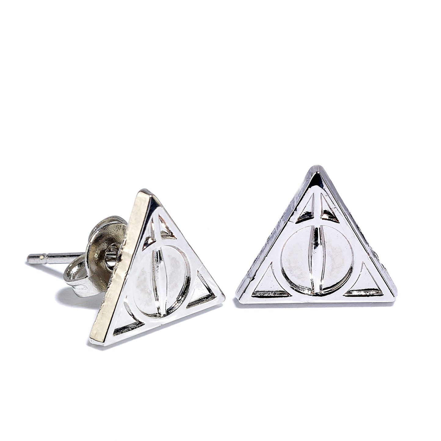 Harry Potter Stud Earring Set - Deathly Hallows, Golden Snitch, Platform 9 3/4 - Silver