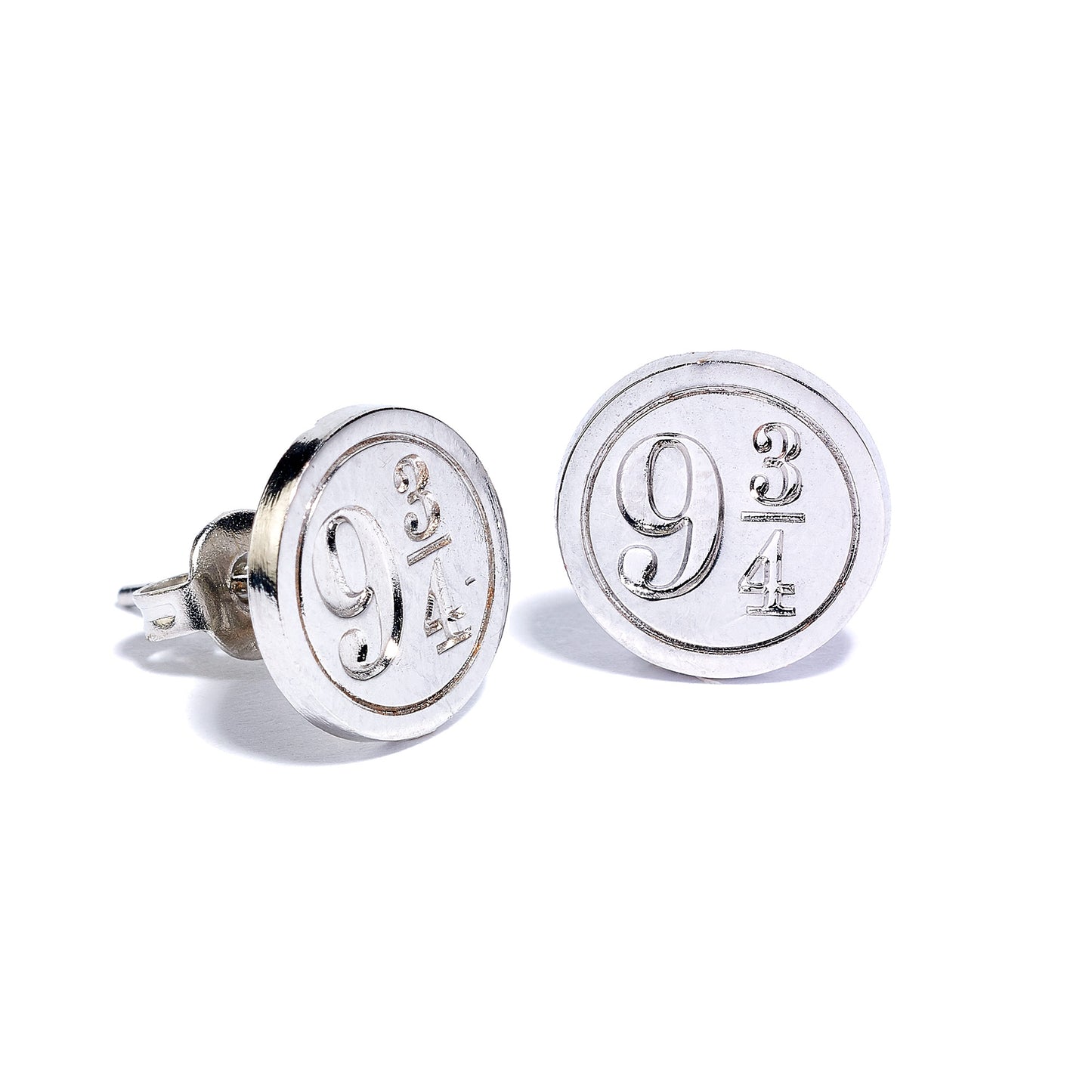 Harry Potter Stud Earring Set - Deathly Hallows, Golden Snitch, Platform 9 3/4 - Silver