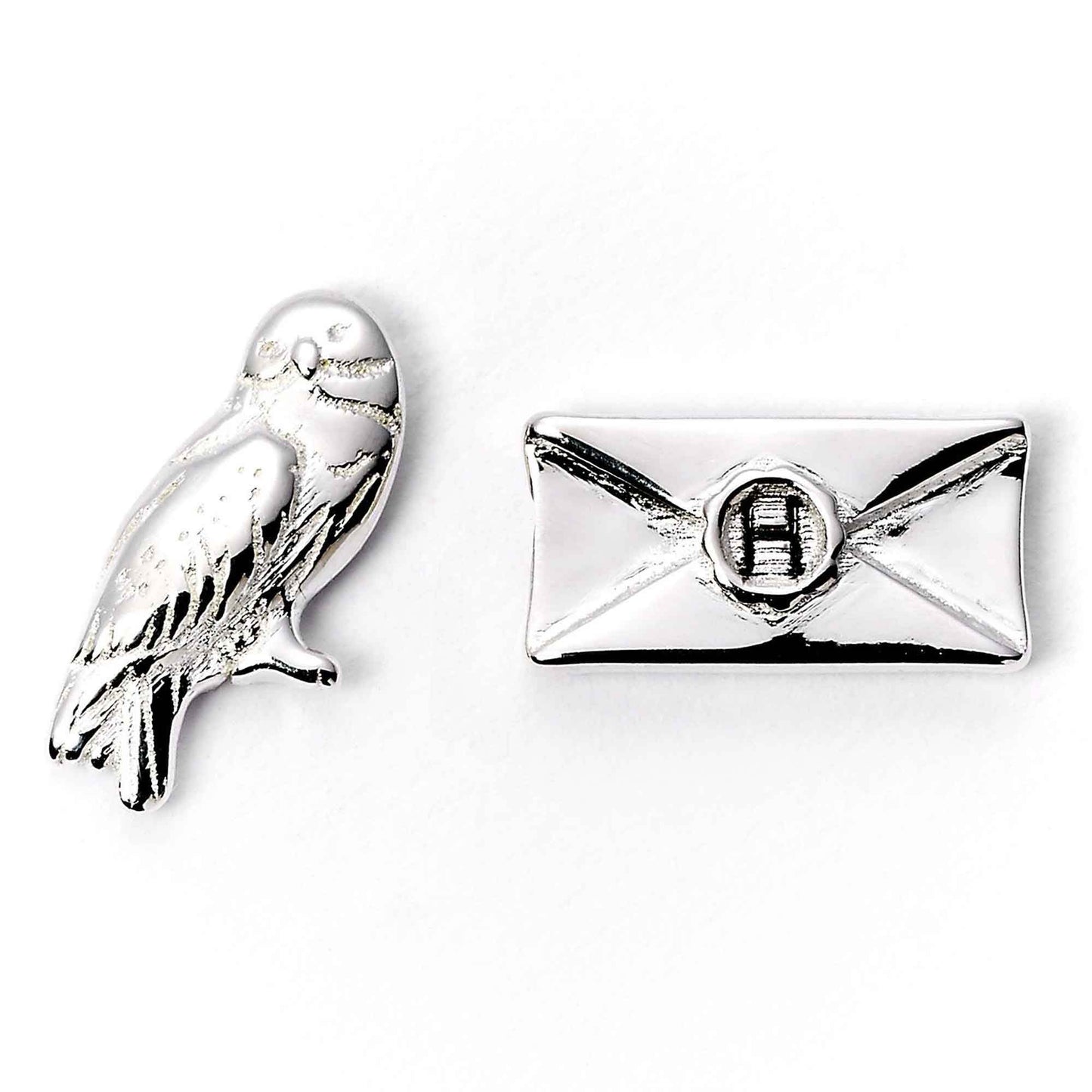 Harry Potter Stud Earring Set - Platform 9 3/4, Hedwig & Acceptance Letter, Deathly Hallows - Silver