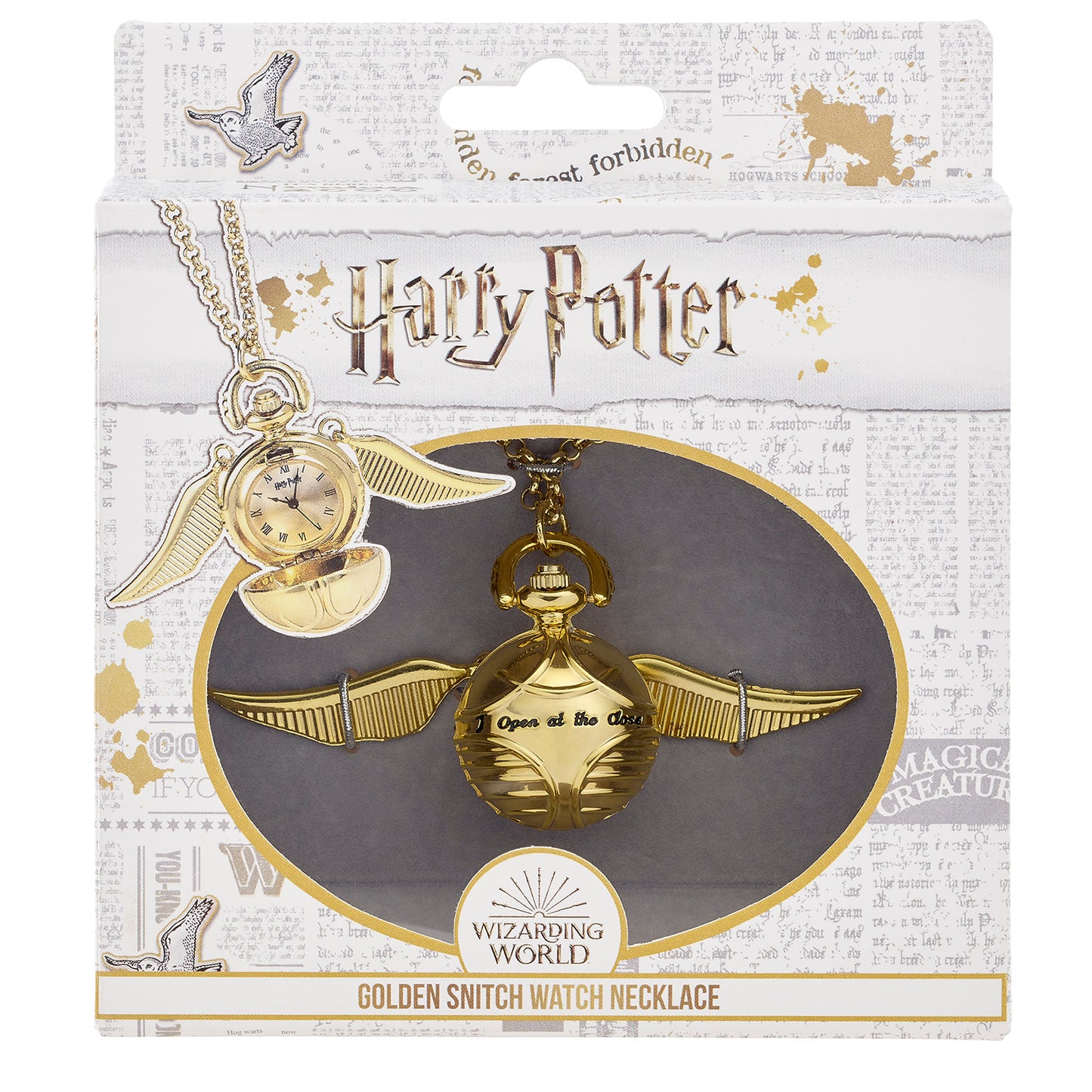 Harry Potter Golden Snitch Watch Necklace - Gold