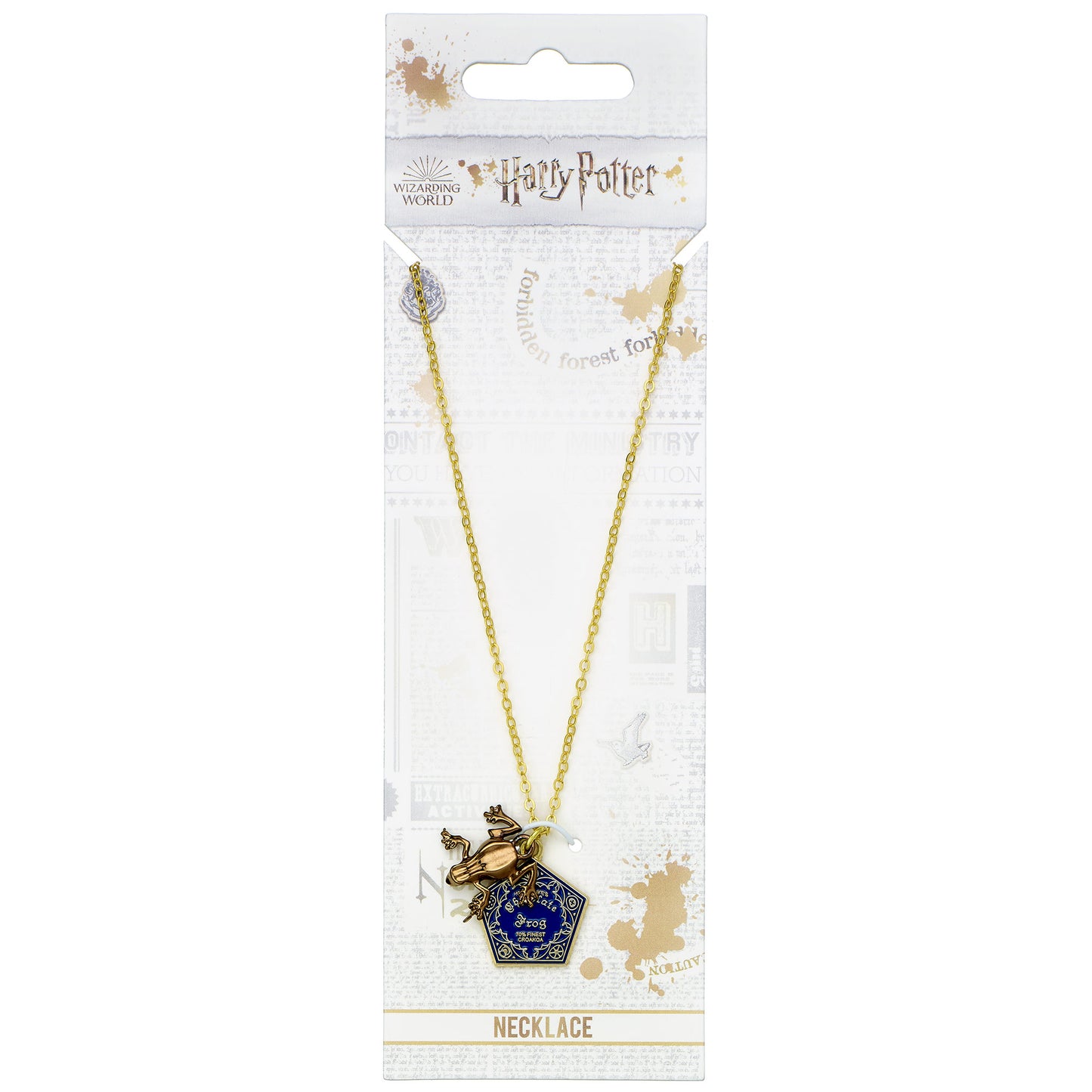 Harry Potter Chocolate Frog Necklace - Gold
