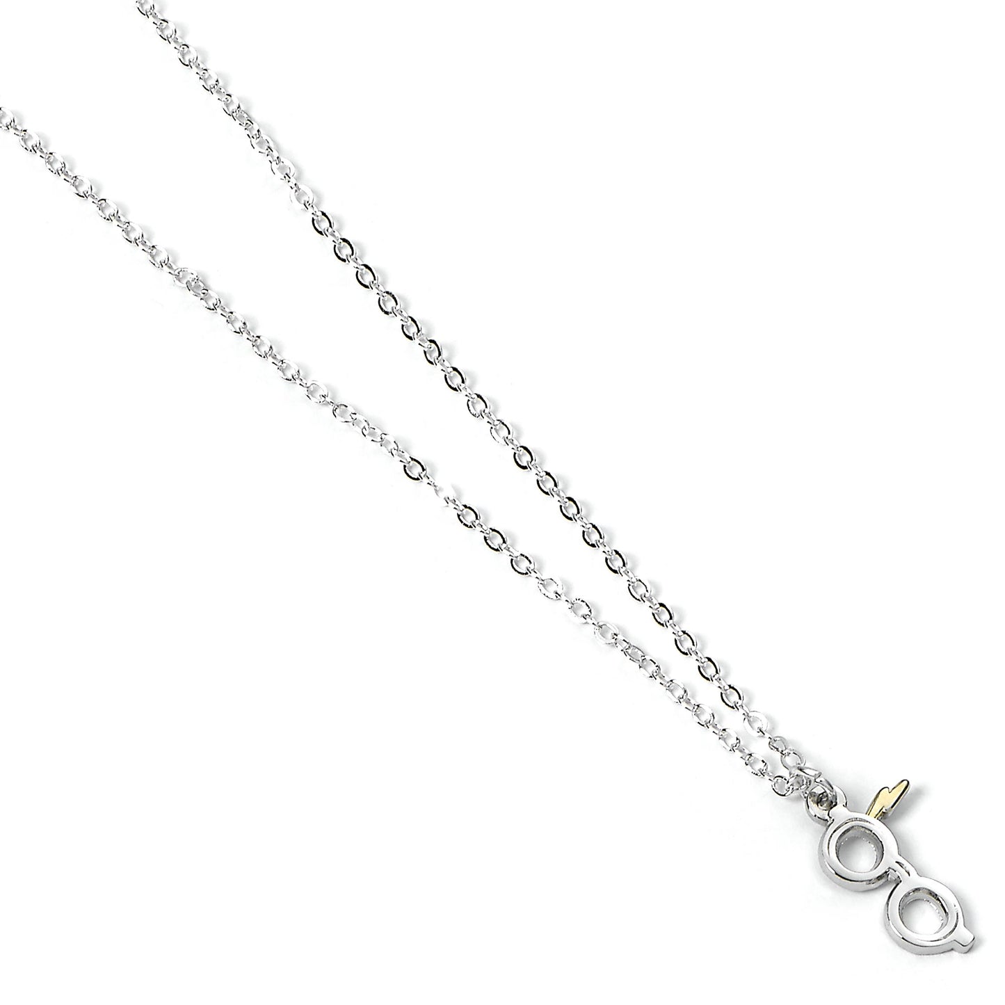 Harry Potter Lightning Bolt & Glasses Necklace - Silver