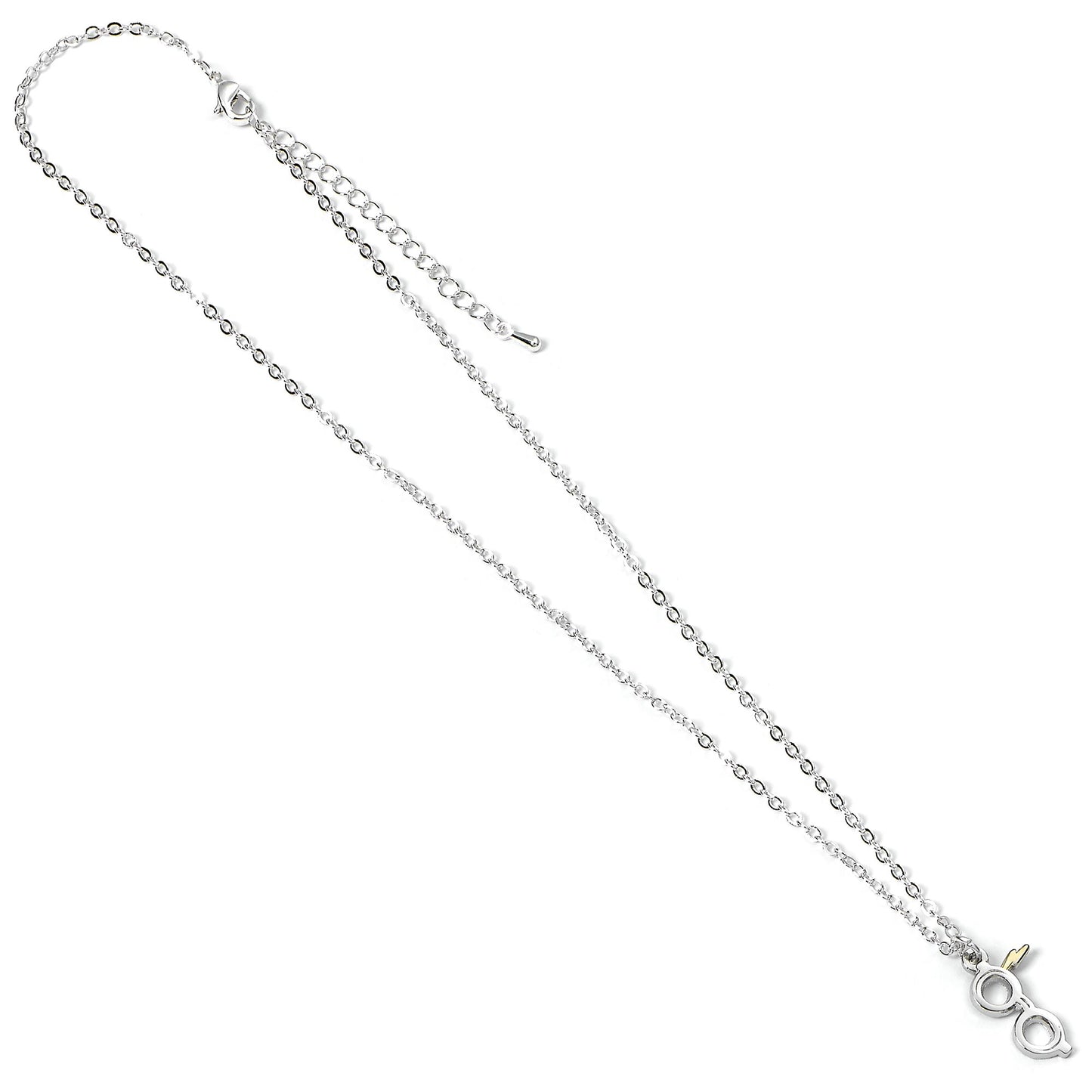 Harry Potter Lightning Bolt & Glasses Necklace - Silver