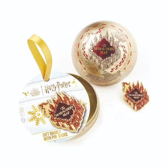 Harry Potter Marauders Map Gift Bauble including Pin Badge