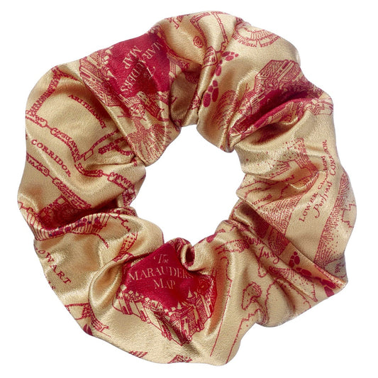 Harry Potter Marauders Map Hair Scrunchie - Gold