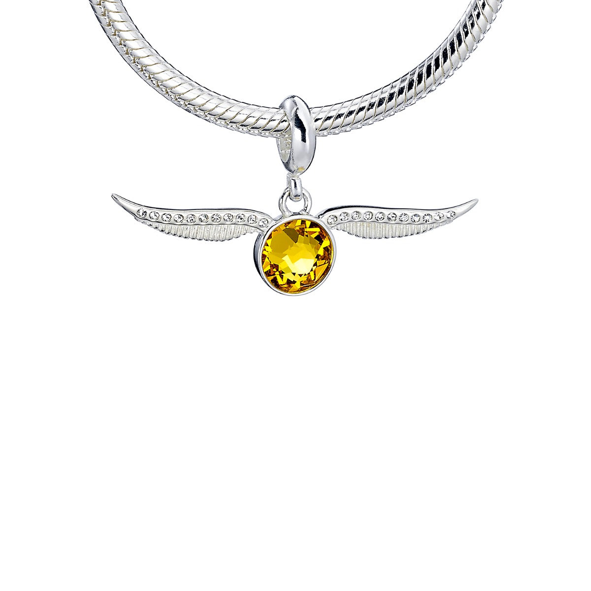 Charm Curseur Vif d'Or Harry Potter Orné de Cristaux - Argent Sterling
