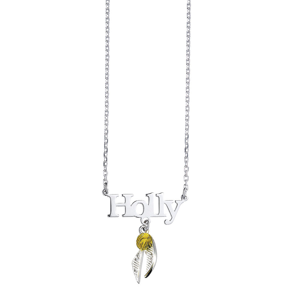 Collier personnalisé Harry Potter avec breloque Vif d'or - Argent sterling