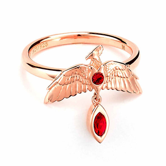 Harry Potter Sterling Silver Fawkes Rose Gold Plated Ring