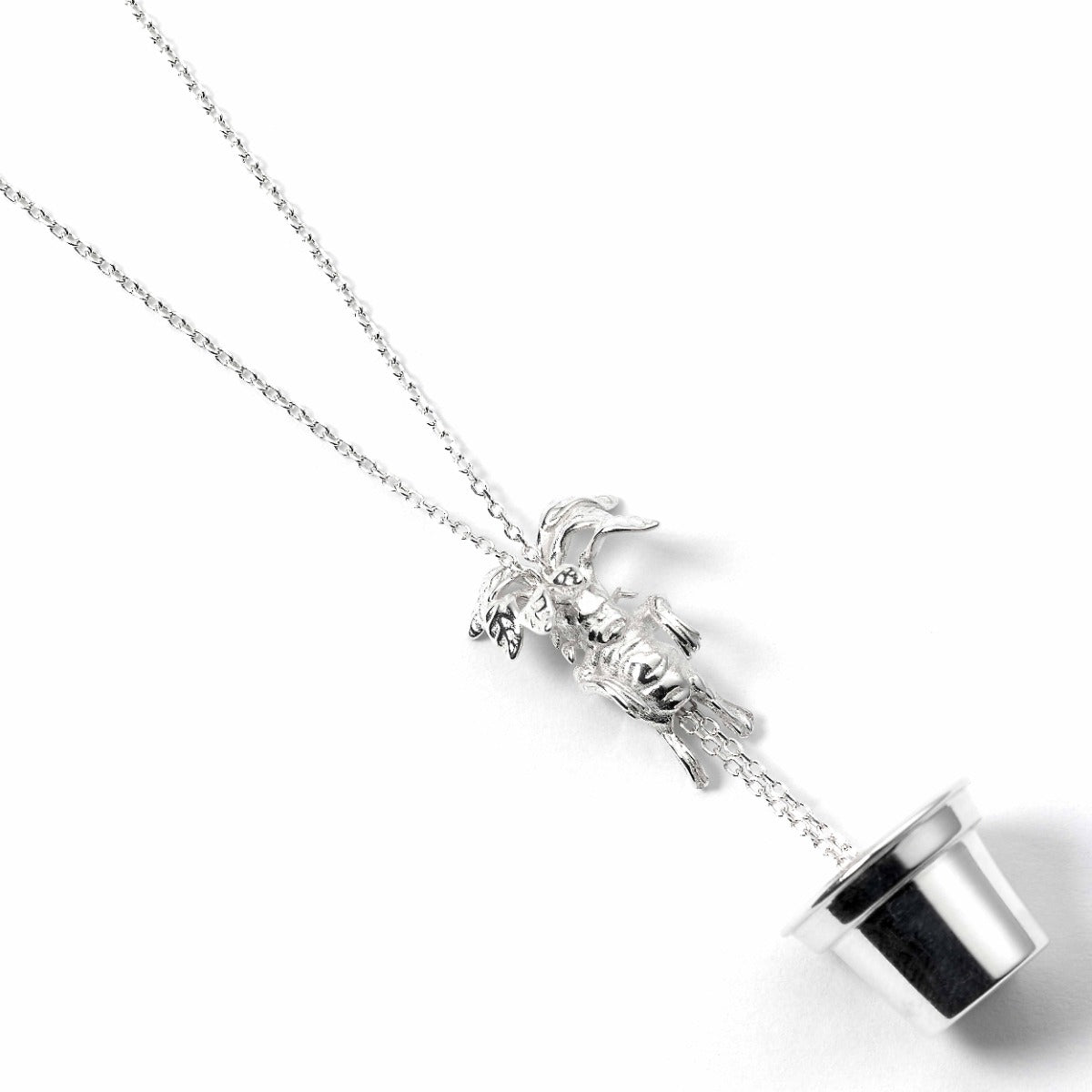 Harry Potter Sterling Silver Mandrake Charm Necklace - Silver