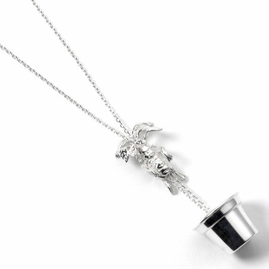 Harry Potter Sterling Silver Mandrake Charm Necklace - Silver