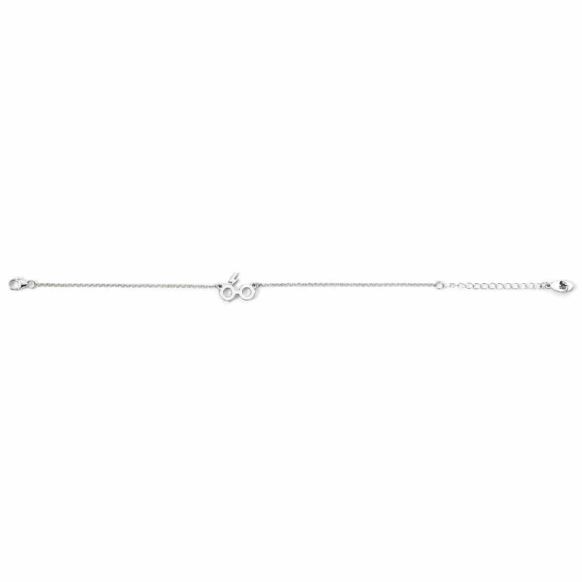 Harry Potter Sterling Silver Glasses & Lightning Bolt Charm Bracelet
