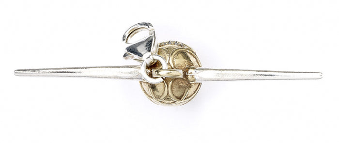 Harry Potter Sterling Silver Golden Snitch clip on charm
