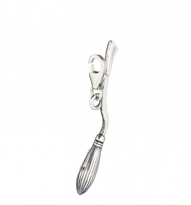 Harry Potter Nimbus 2000 Broomstick Clip On Charm - Sterling Silver